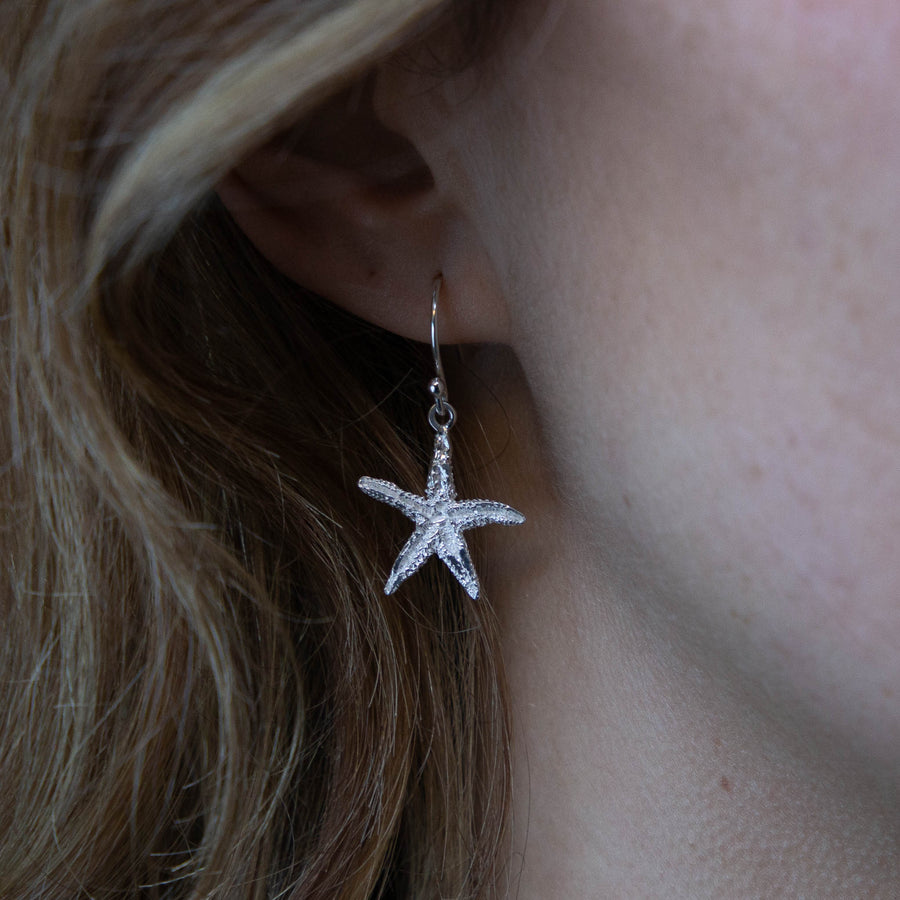 Rockpool Starfish Drop Hook Earrings