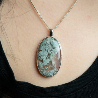 No. 165 - One of a Kind Moss Agate Oval Pendant