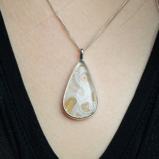No. 184 - One of a Kind Moss Agate Pear Pendant