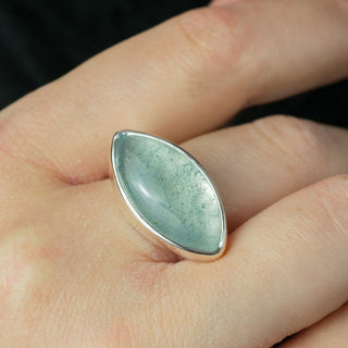 No. 193 - One Of A Kind Marquise Aquamarine Storybook Ring - Size U 1/2