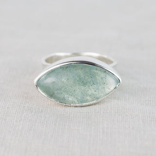 No. 193 - One Of A Kind Marquise Aquamarine Storybook Ring - Size U 1/2