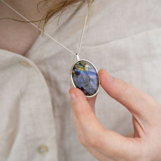 No. 257 - One of a Kind Oval Labradorite Pendant
