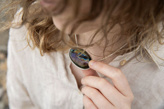 No. 258 - One Of A Kind Oval Labradorite Necklet