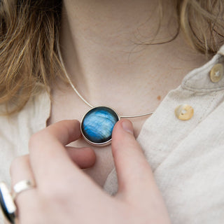 No. 266 - One Of A Kind Round Labradorite Necklet