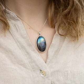No. 267 - One of a Kind Oval Labradorite Pendant