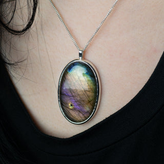No. 942 - One of a Kind Oval Labradorite Pendant