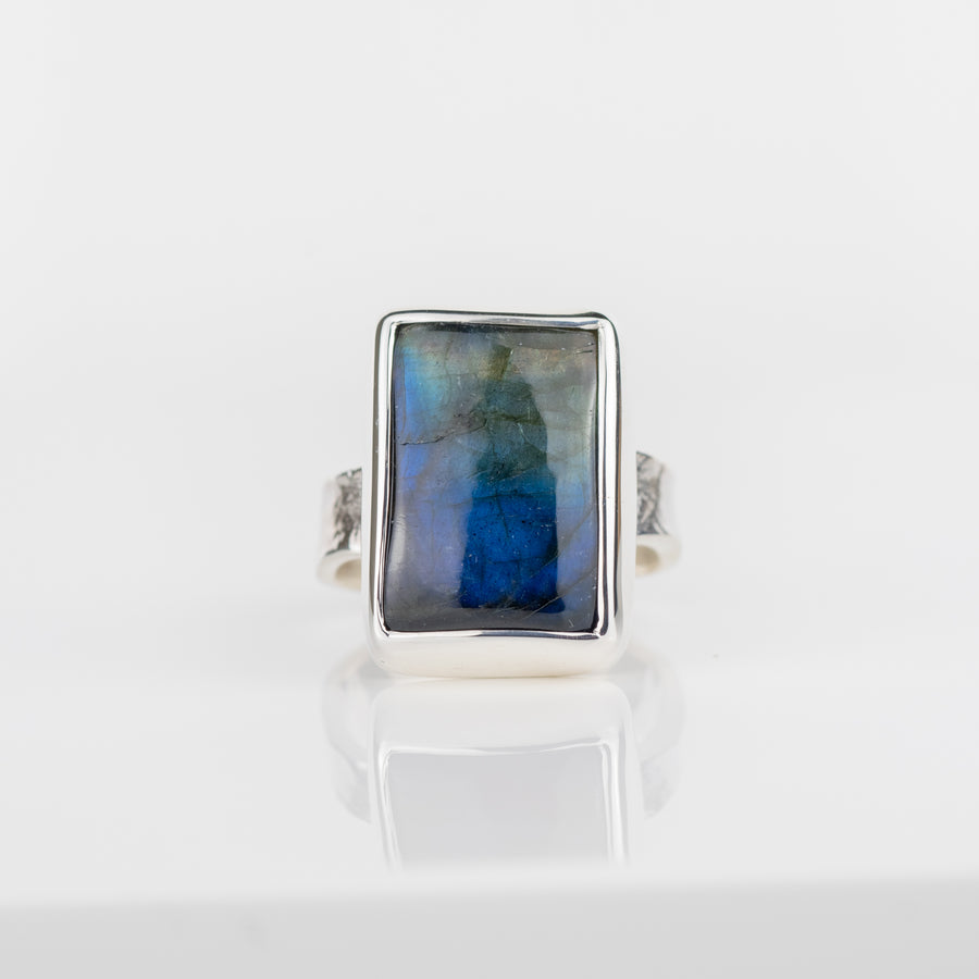 No. 249 - One of a Kind Labradorite Ring - Size O