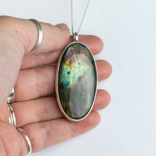 No. 855 One Of A Kind Oval Labradorite Pendant