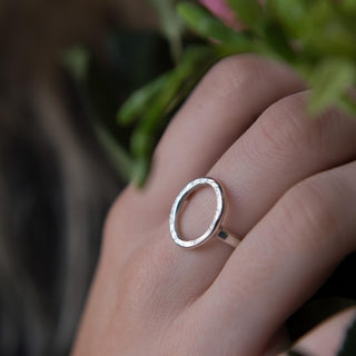Silver Organic Circle Ring