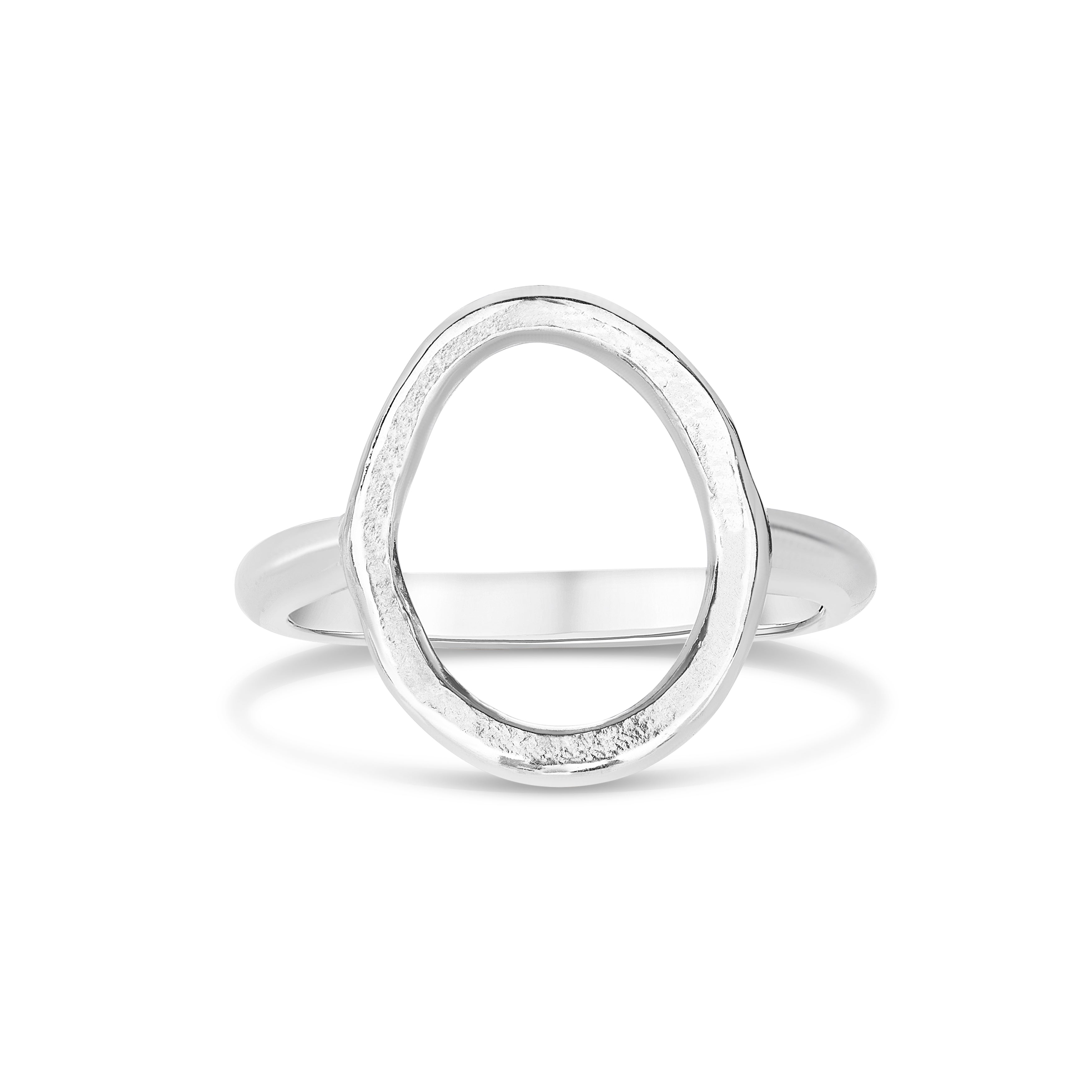 Organic Silver Circle Ring – Alison Moore Designs