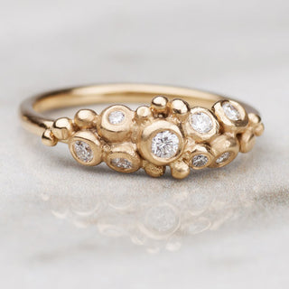 Diamond Pebble Cluster Ring