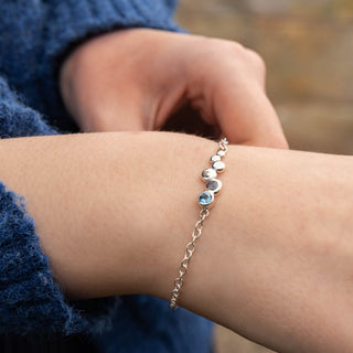 Blue Topaz Pebble Bracelet