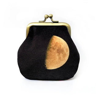 Handmade Velvet Moon Kisslock Coin Purse