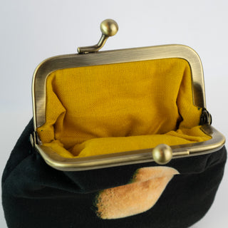 Handmade Velvet Moon Kisslock Coin Purse