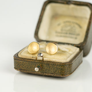 Sea Buttons Small Solid Gold Studs