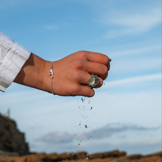 Prehnite Seafoam Silver Ring