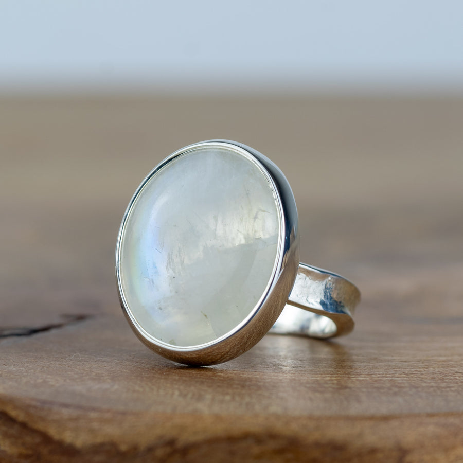 No. 118 - One Of A Kind Oval Moonstone Storybook Ring - Size K