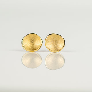 Sea Buttons Small Solid Gold Studs