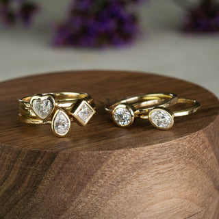 Alicia - Pear Ethical Diamond Gold Storybook Ring