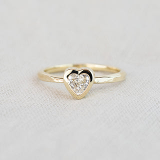 Freya - Heart Diamond Gold Storybook Ring