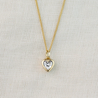 Freya - Ethical Diamond Heart 9ct Gold Andromeda Pendant