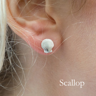 Mix and Match Mini Silver Mini Shell Stud Earrings