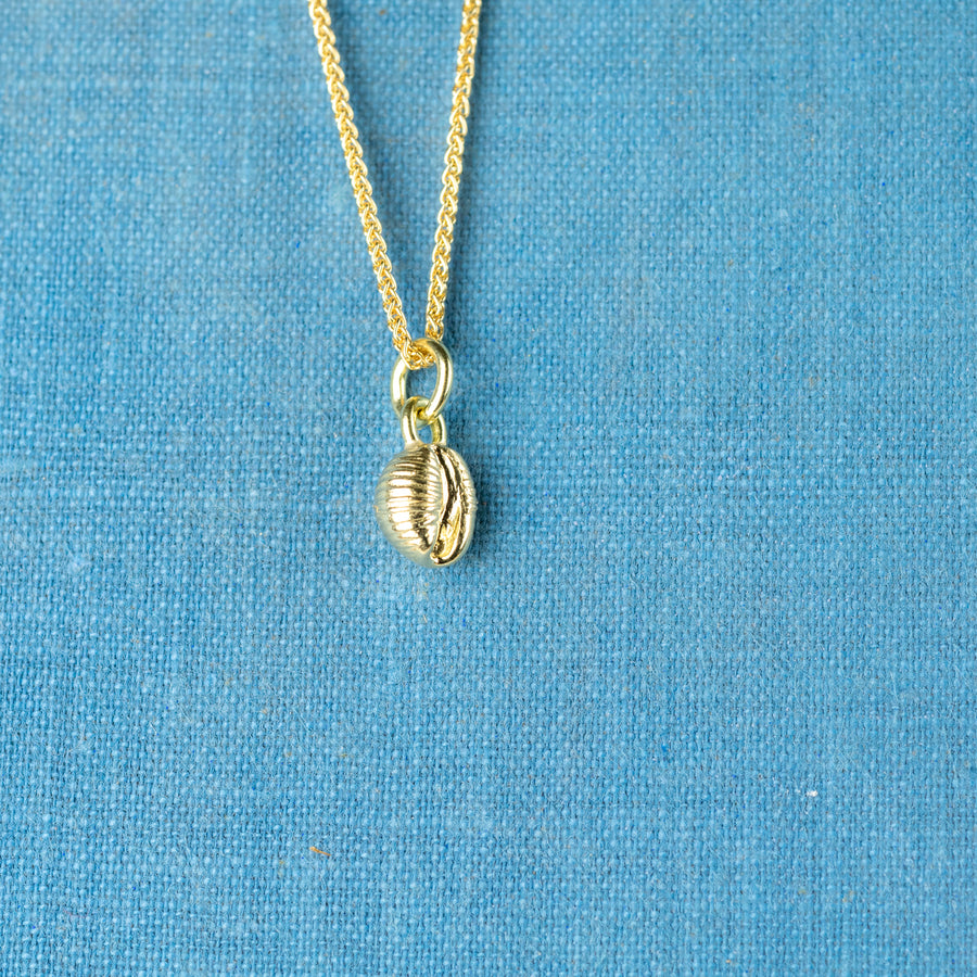 Small Gold Cowrie Shell Pendant