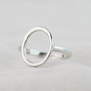 Silver Organic Circle Ring