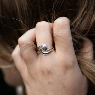 Whirlpool Aquamarine Ring
