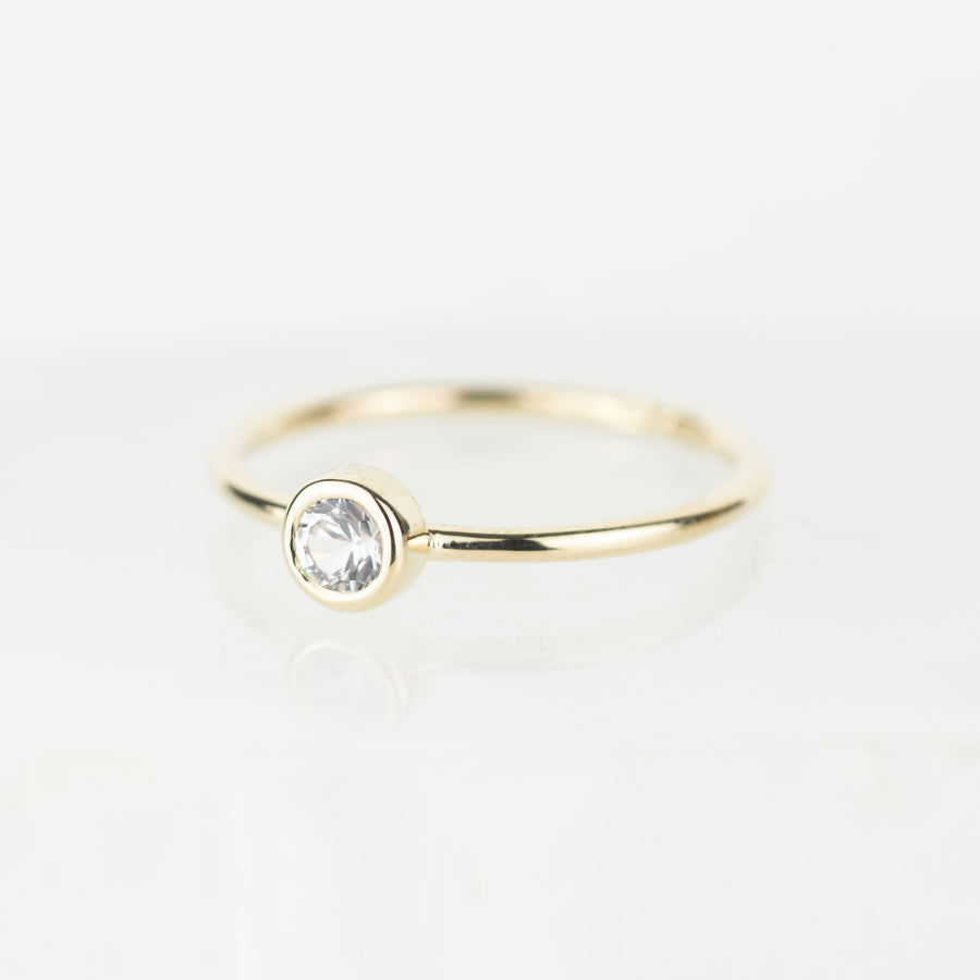 Andromeda - 4mm White Sapphire Ring