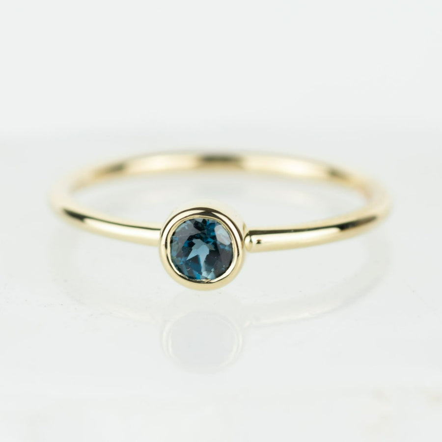 Andromeda - 4mm London Blue Topaz Ring