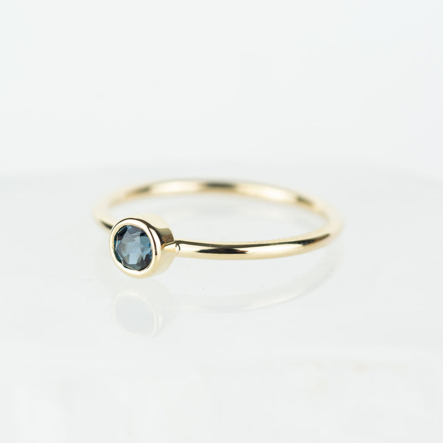 Andromeda - 4mm London Blue Topaz Ring