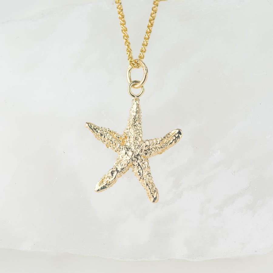 Small Gold Starfish Necklace