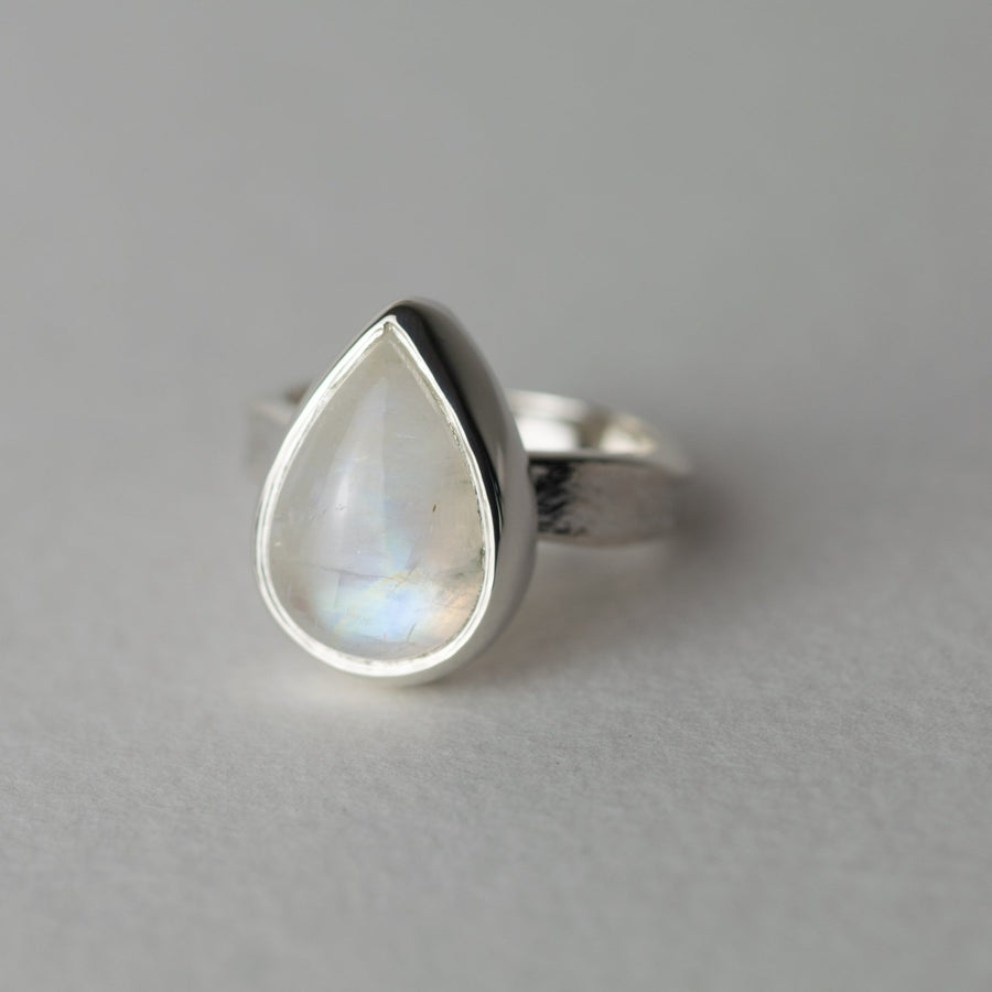 No.232 Teardrop Silver Moonstone Ring
