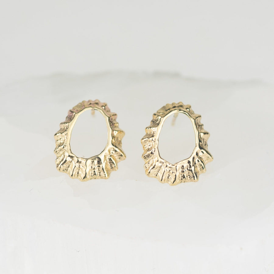 Small Gold Limpet Shell Studs