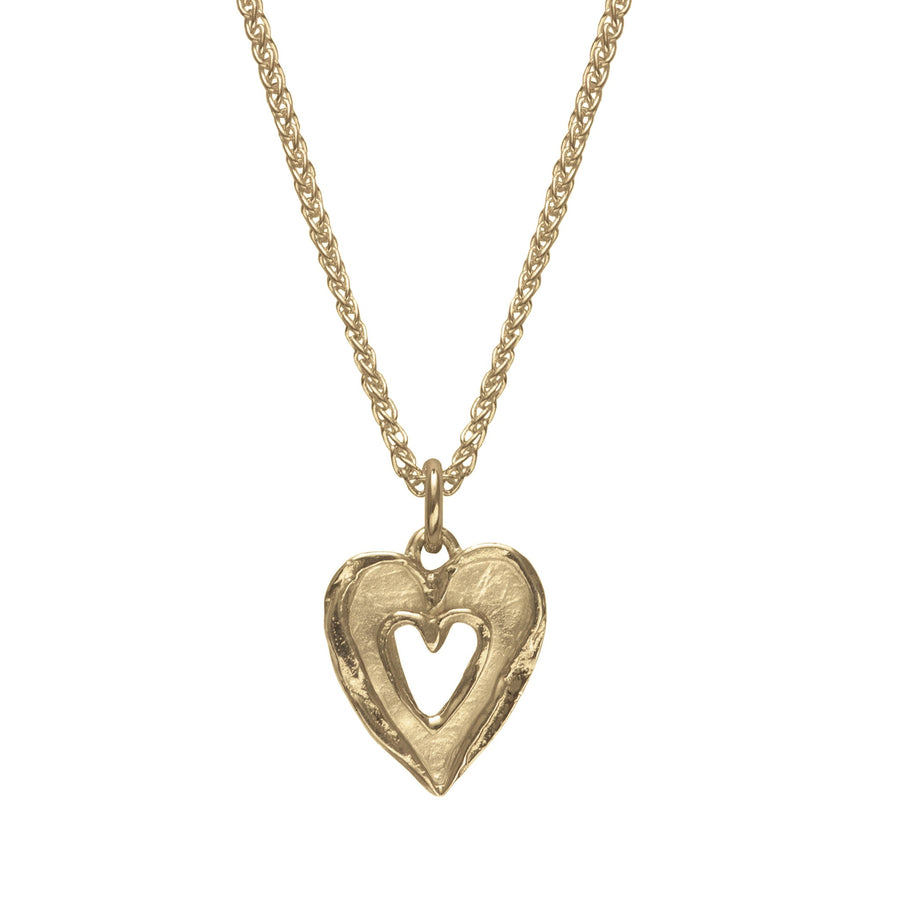 Gold Double Heart Pendant