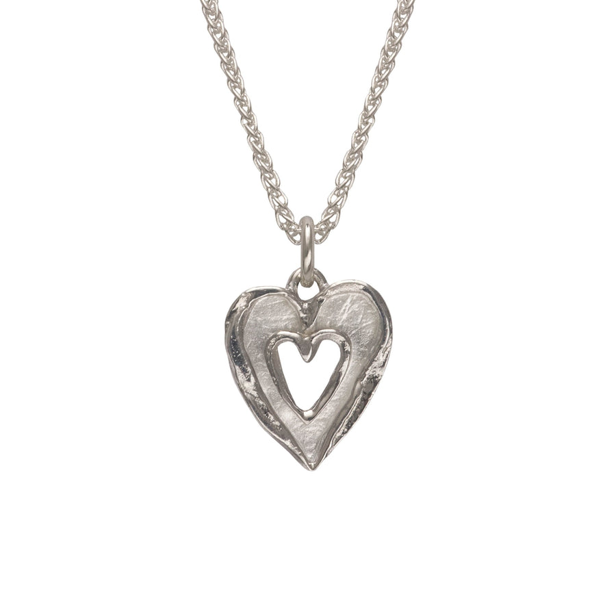 Silver Double Heart Pendant