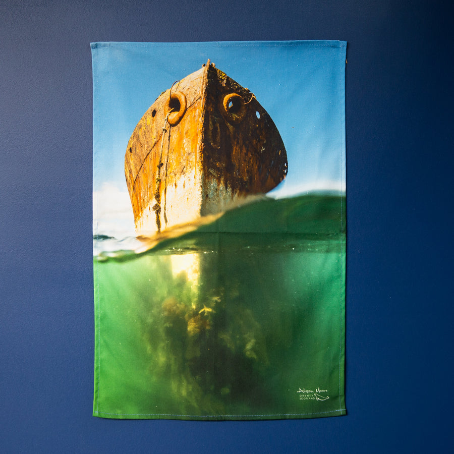 Juniata II Shipwreck Tea Towel