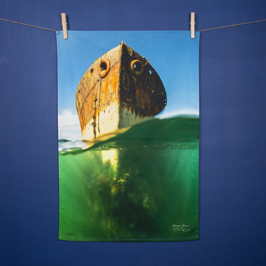 Juniata II Shipwreck Tea Towel