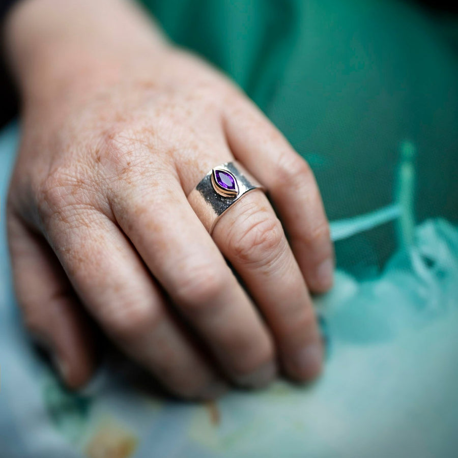 Marian - Amethyst Marquise Storybook Ring
