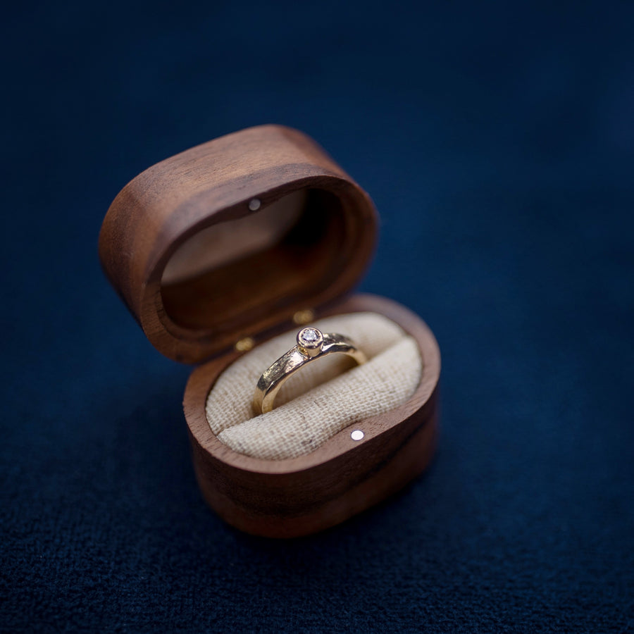 MUUJEE Slim Engagement Ring Box - Engraved Wooden Ring Box for Wedding  Ceremony Engagement Proposal, Ring Bearer Box, Christmas Birthday Gift Ideas  (The Adventure Begins) : Amazon.co.uk: Fashion