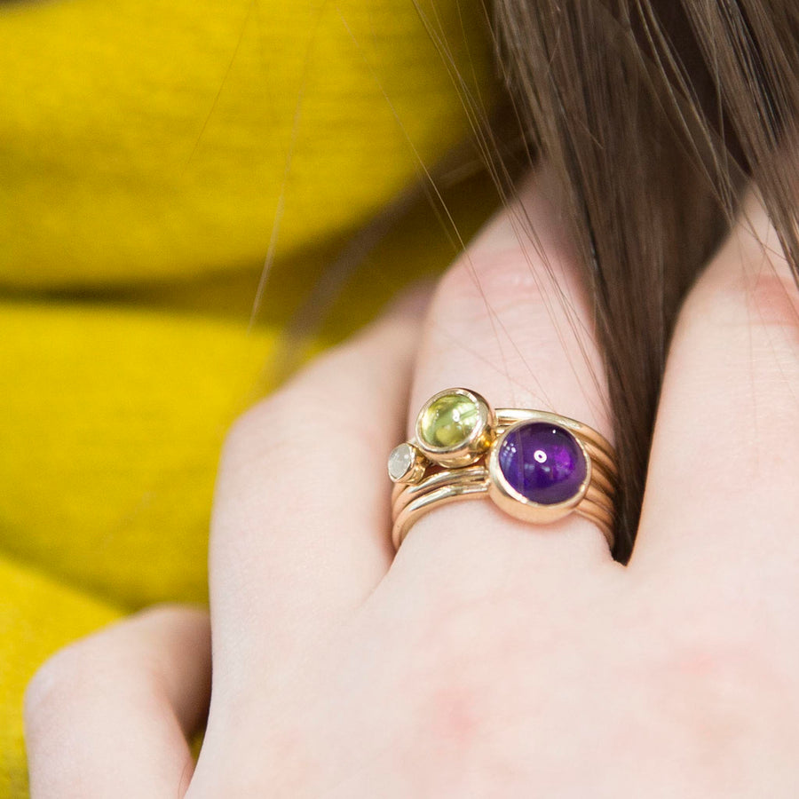 Gold Whimberry Stacking Ring Set