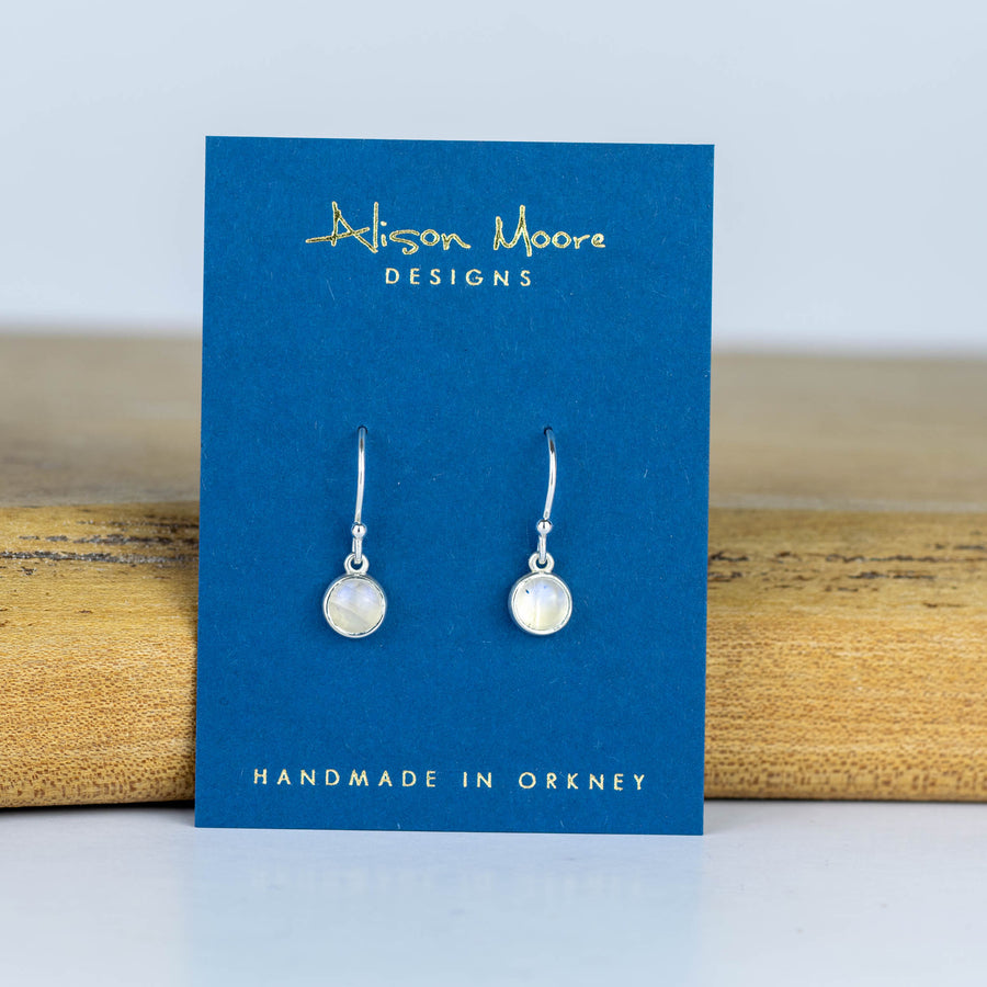 Gemstone Hook Earrings - Moonstone