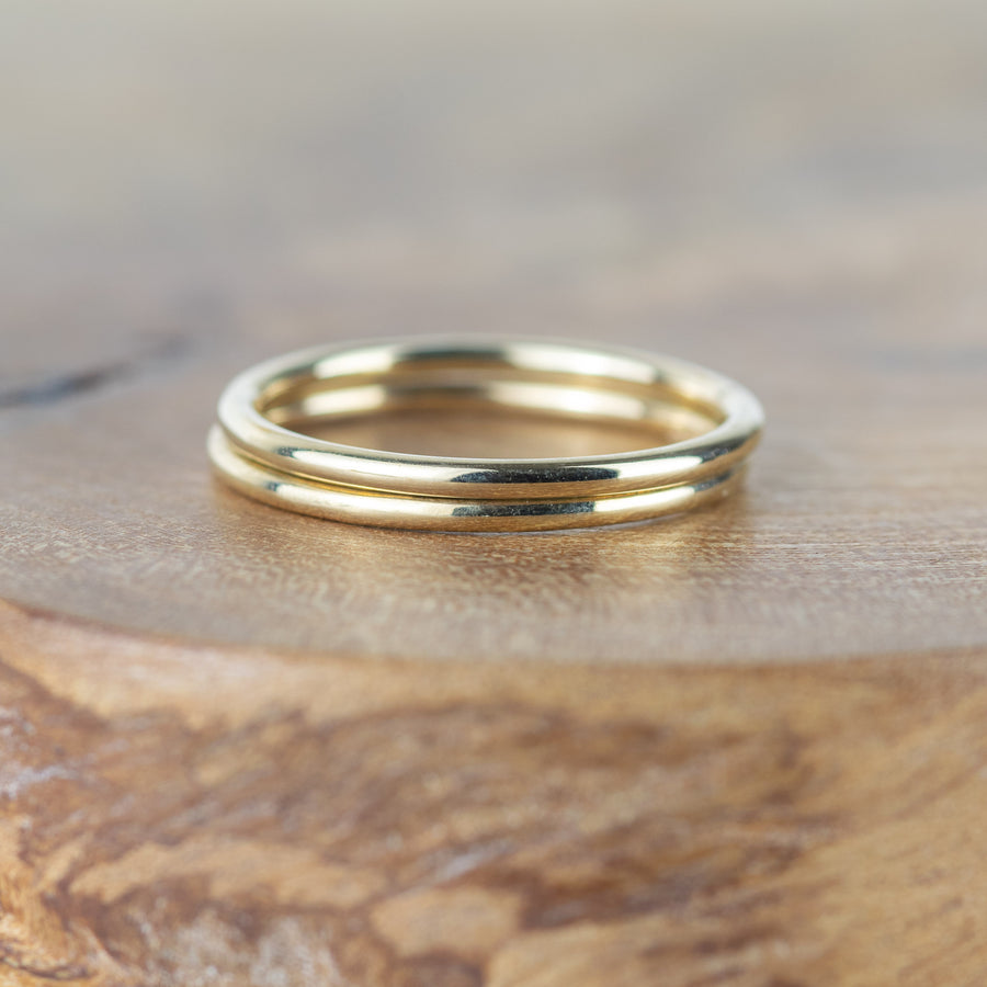 Solid 9ct Gold Plain 1.5mm Bands