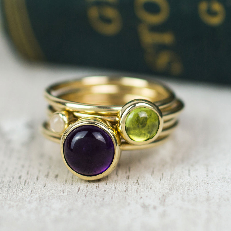 Gold Whimberry Stacking Ring Set