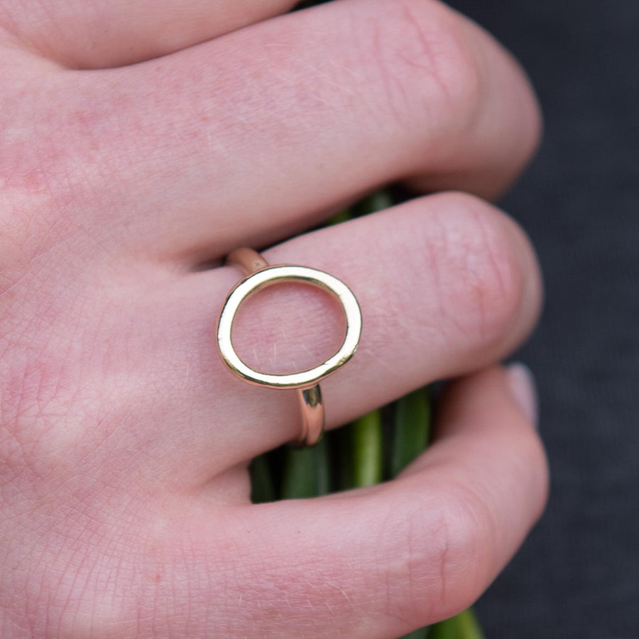 Gold Organic Circle Ring