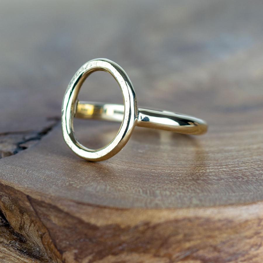 Gold Organic Circle Ring