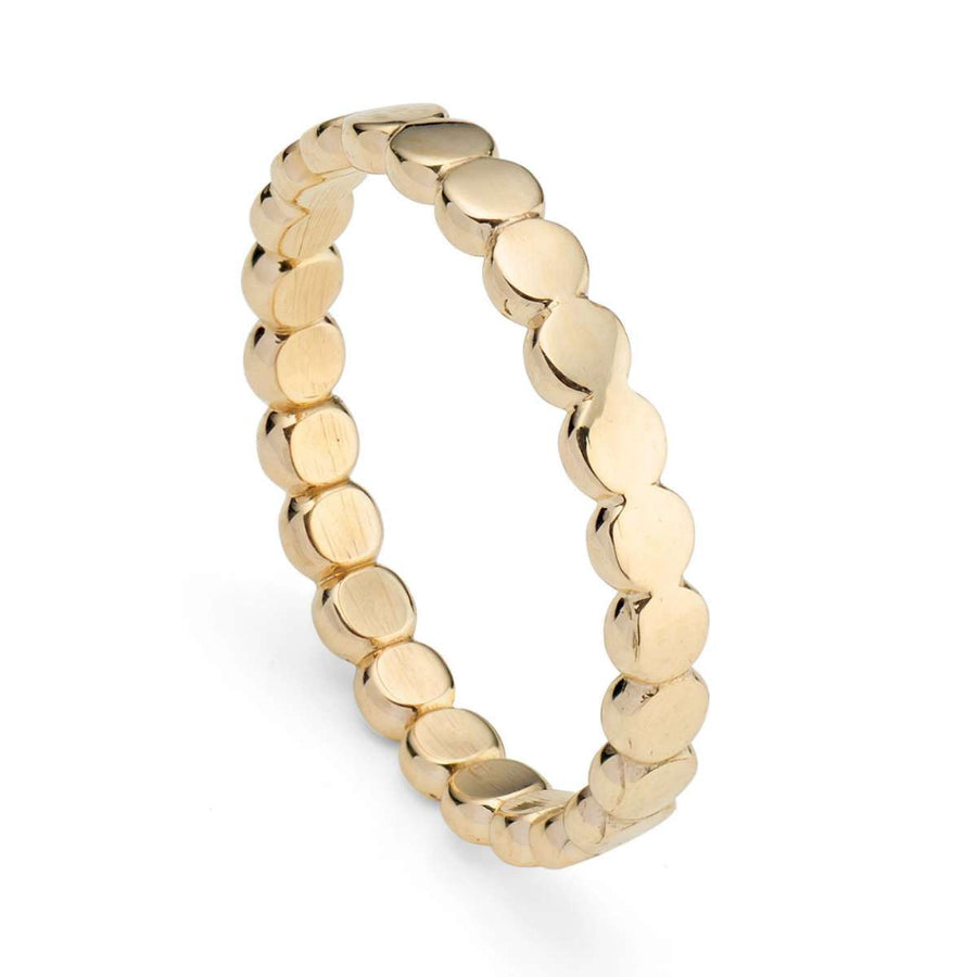 Solid Gold Pebble Ring