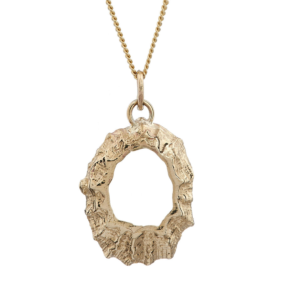 Small Gold Limpet Shell Pendant