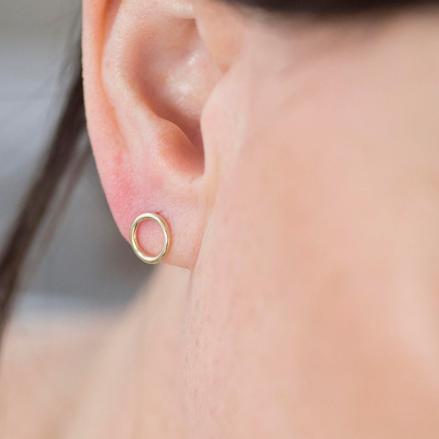 Simple Gold Circle Studs